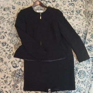 Tahari two-piece skirt suit, black, 8